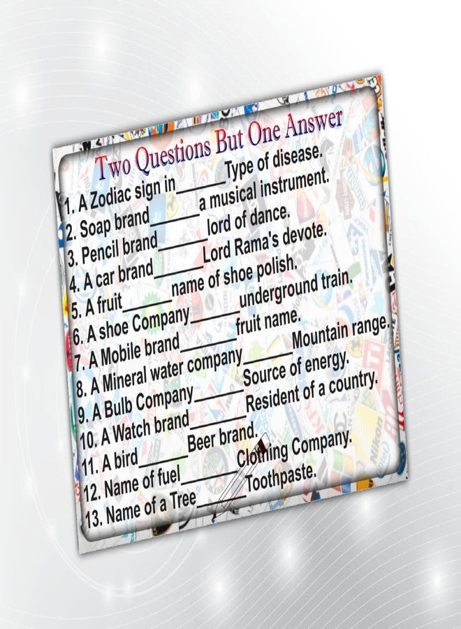 PartyStuff Paper Games - 2 Questions 1 Answer 2 (12 Piece) - Image 1
